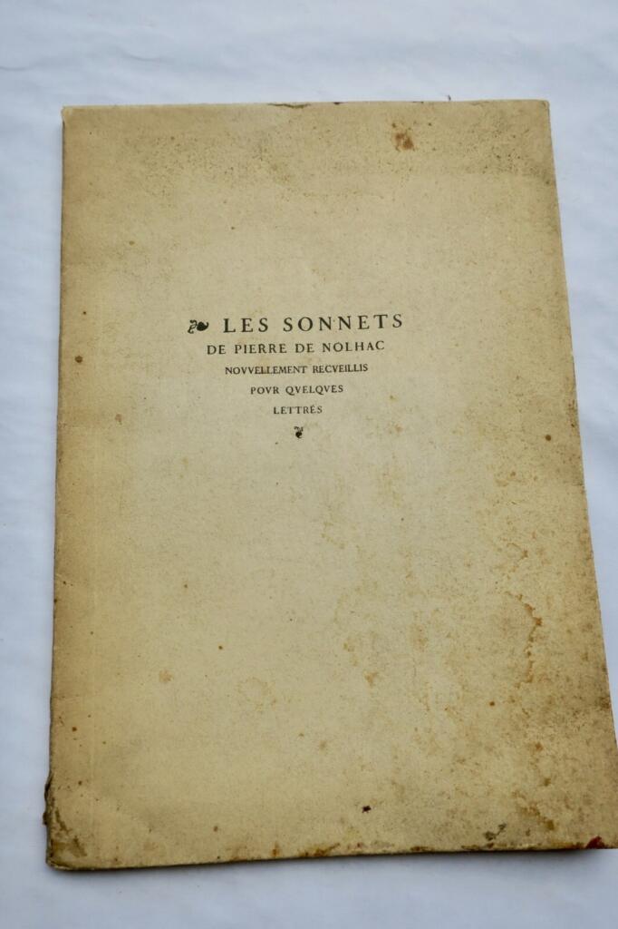 Gesammelte Sonette von NOLHAC