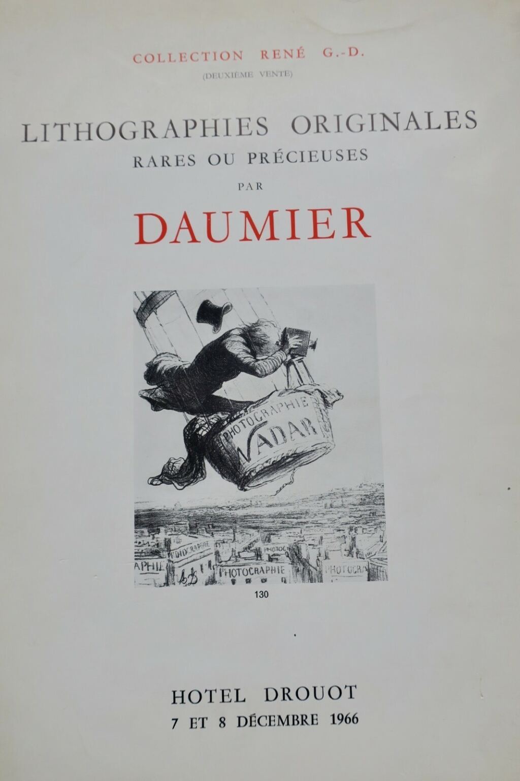 Daumier Auction Catalog 1966 - Hôtel Drouot