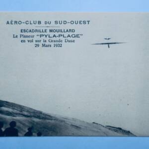 AAERO CLUB DU SUD OUEST ESCADRILLE MOUILLARD LE PLANEUR PYLA PLAGE EN VOL 1932