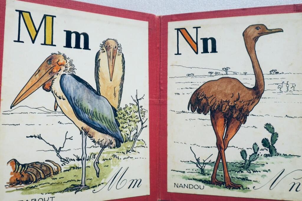 ABCédaire R. Hofer 1933 27 planches cartonnées coloriés à la main