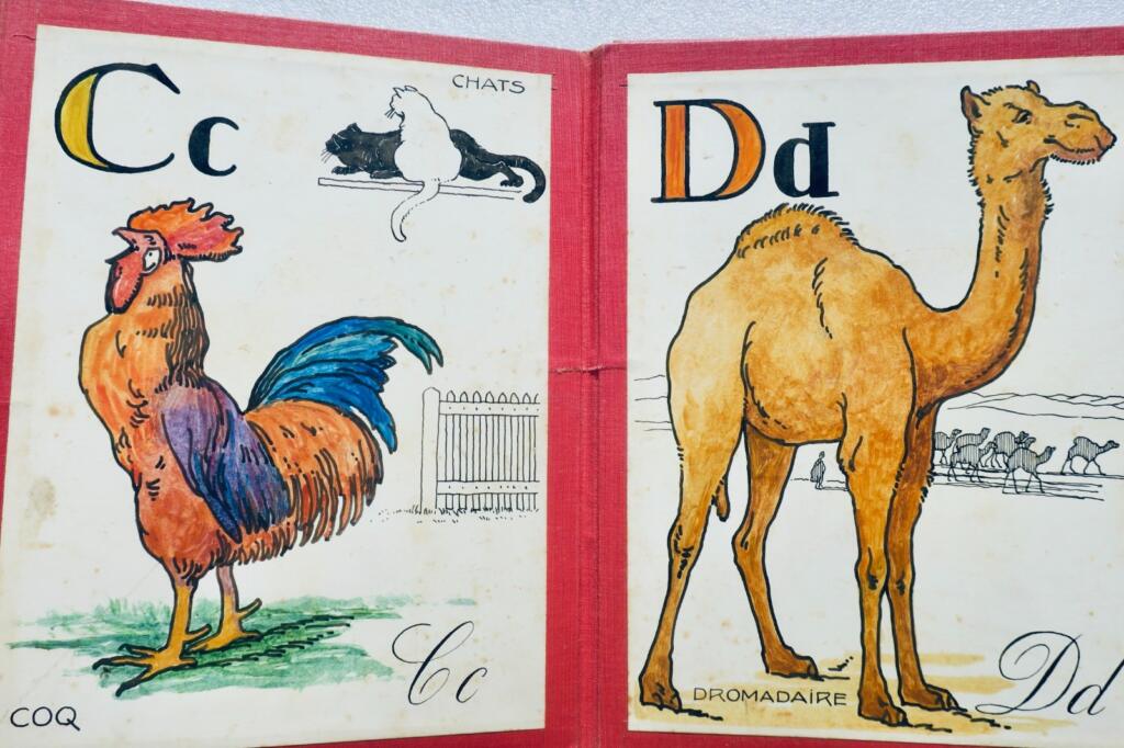 ABCédaire R. Hofer 1933 27 planches cartonnées coloriés à la main
