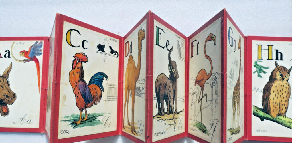 ABCédaire R. Hofer 1933 27 planches cartonnées coloriés à la main