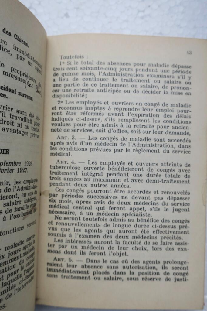 Paris Octroi Administration Employee Manual