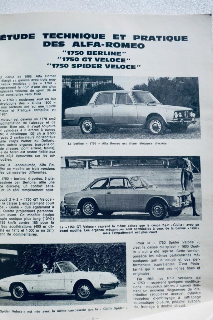 ALFA ROMEO 1750, 2000 & Giula 1982