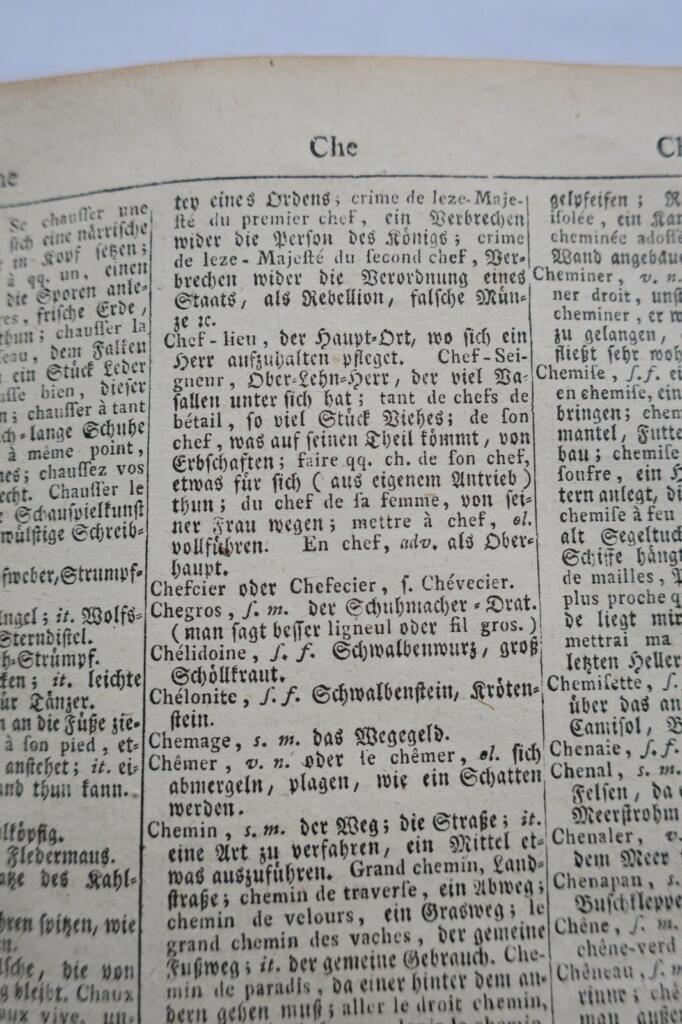 Deutsch-Französisches Wörterbuch, 1782