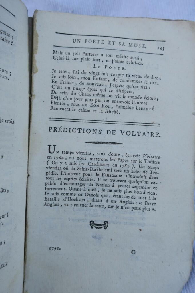 Literary Almanac from 1791