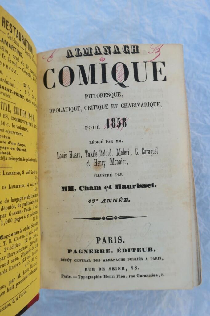 Comic Almanac with Satirical Illustrations