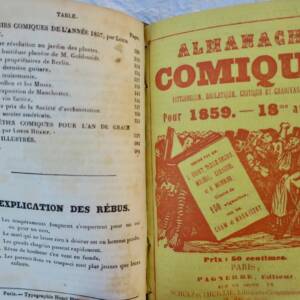 Almanach Comique Pittoresque Drolatique Critique et Charivarique 1858,1859, 1860