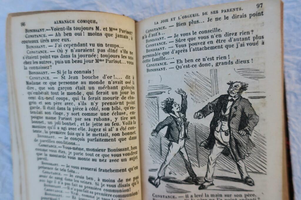 Comic Almanac with Satirical Illustrations