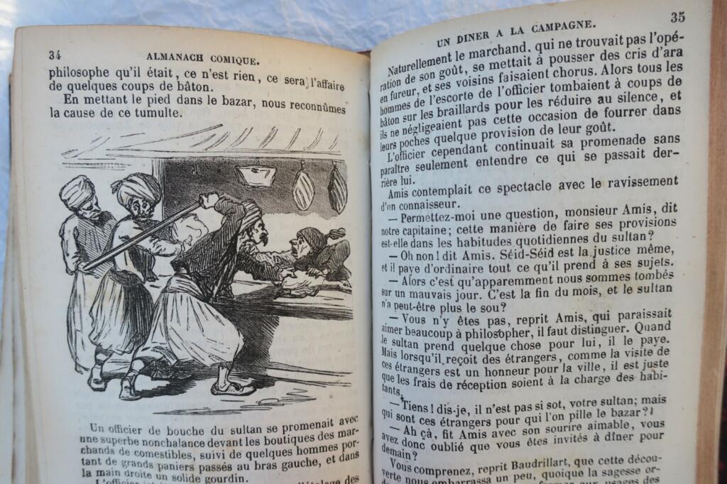 Comic Almanac with Satirical Illustrations