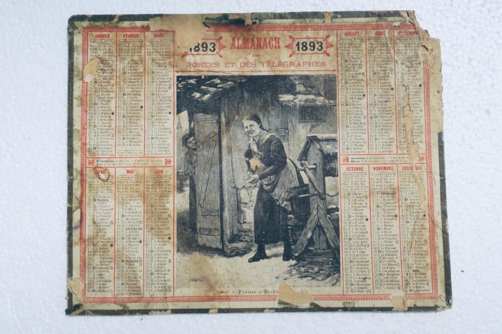 Almanach des postes et des télégraphes 1891 & 1893 joueurs de boule de Rosporden