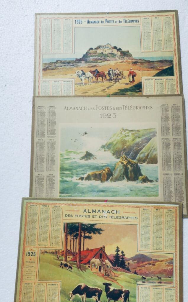 Almanach des postes et des télégraphes 1925 lot et Garonne x 4