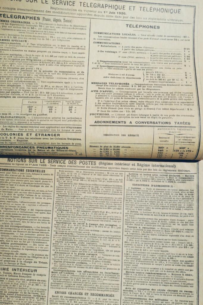 Almanach des postes et des télégraphes 1927 à 1930 lot et Garonne