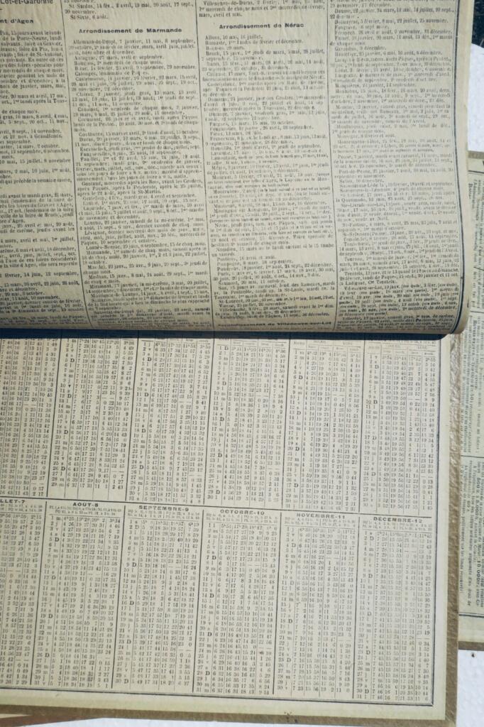 Almanach des postes et des télégraphes 1927 à 1930 lot et Garonne