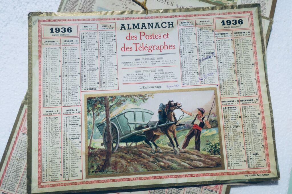 Französischer Postalmanach 1934-1937 Lot-et-Garonne