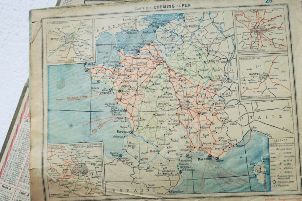 Französischer Postalmanach 1934-1937 Lot-et-Garonne