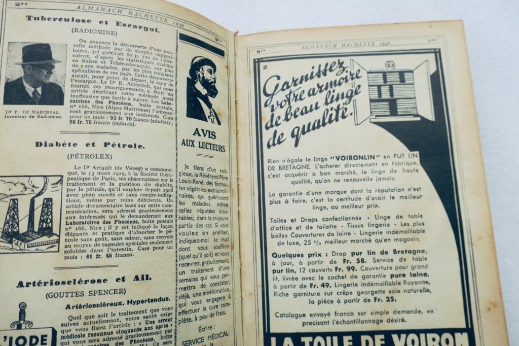 1936 Hachette Almanac: Practical Life Guide
