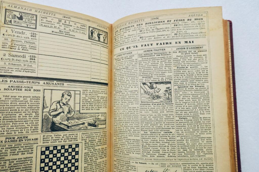 1936 Hachette Almanac: Practical Life Guide