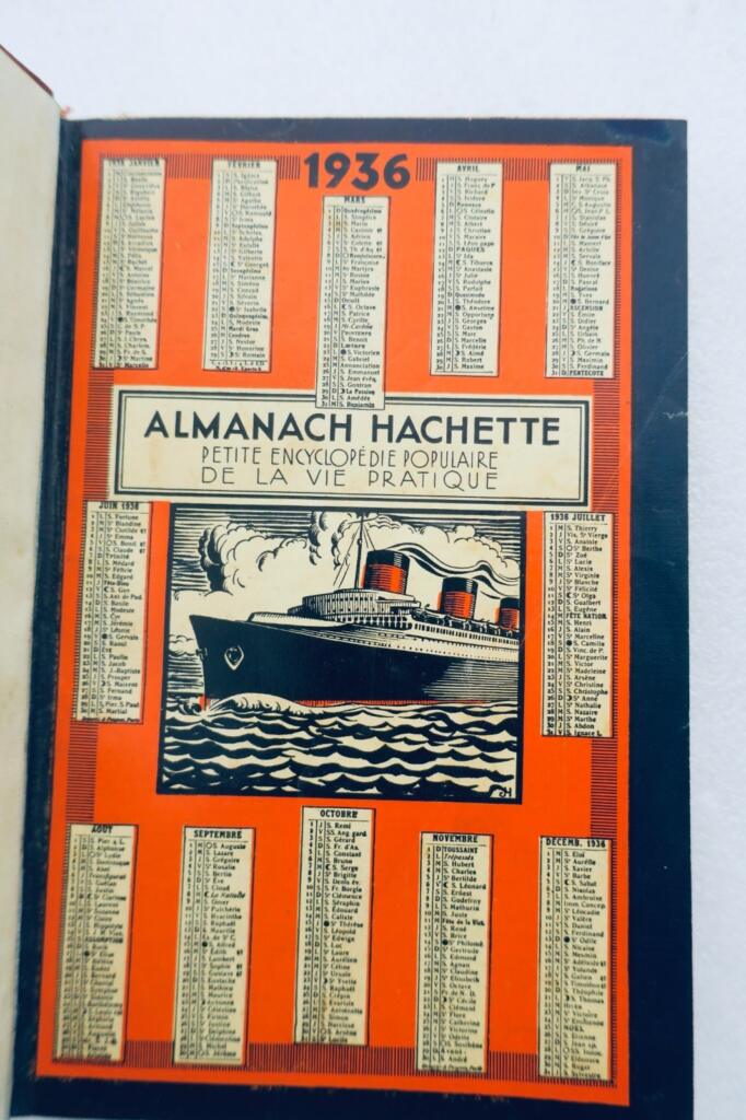 1936 Hachette Almanac: Practical Life Guide