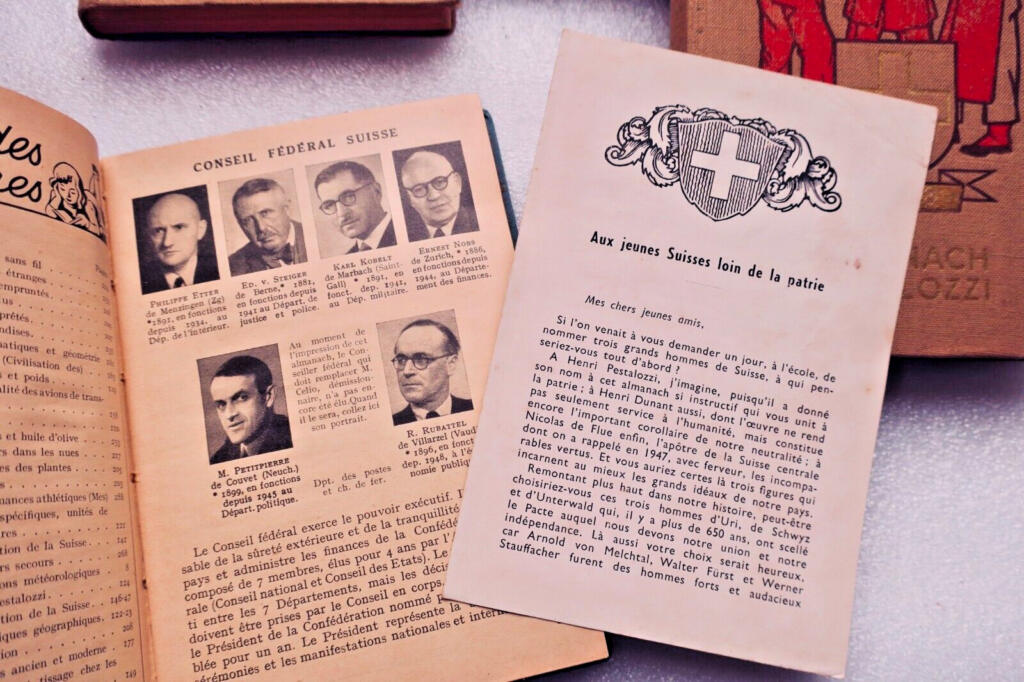 ALMANACH PESTALOZZI AGENDA DE POCHE DES ECOLIERS SUISSES