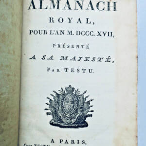Almanach Royal pour l'An 1817, présenté à sa Majesté