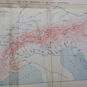 Alpes montagne LENTHERIC L'HOMME DEVANT LES ALPES 1896.+ plans,cartes