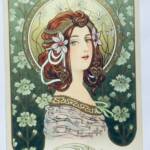 Alphonse MUCHA ? carte postale gaufrée art nouveau MODERN STYLE embossed