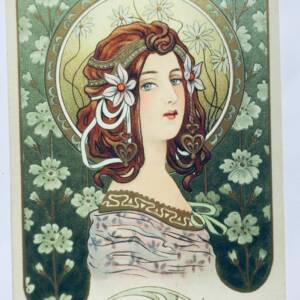 Alphonse MUCHA ? carte postale gaufrée art nouveau MODERN STYLE embossed