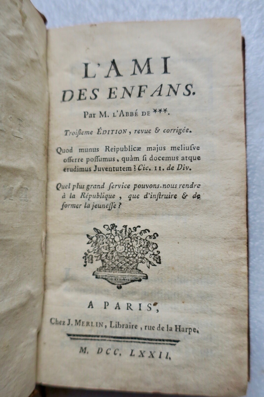 Children's Companion, 1772<span class="lla-card-orig-wrap"><span class="lla-card-orig">❦ ami des enfans 1772</span></span> - La Librairie Antique