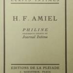AMIEL Philine, fragments inédits du journal intime. Publiés par Bernard Bos