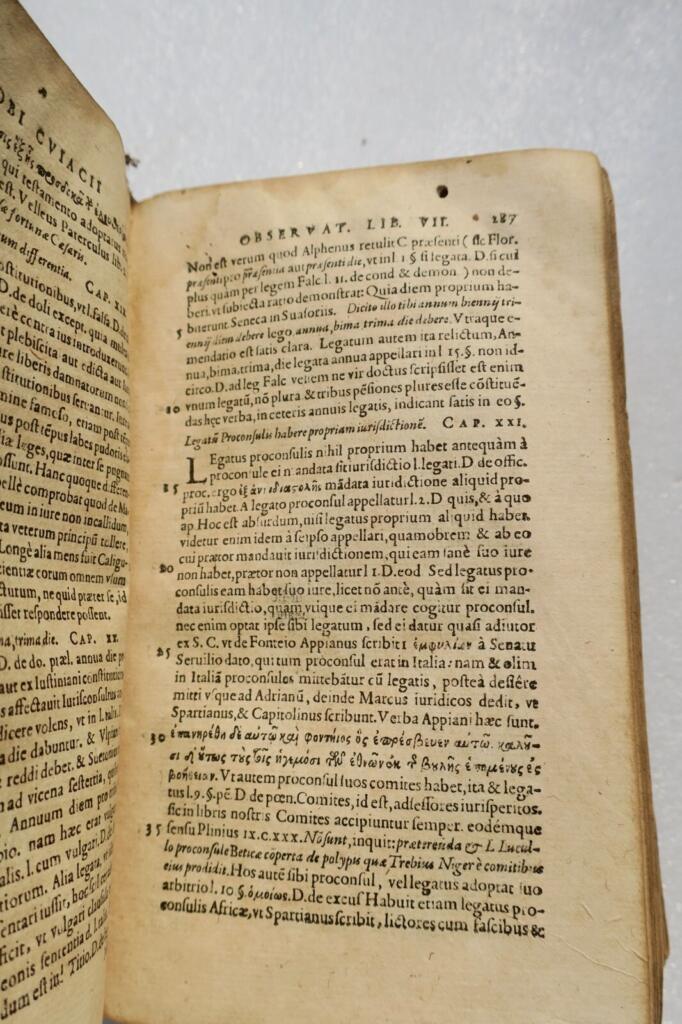 Cujas' Classical Legal Observations and Emendations