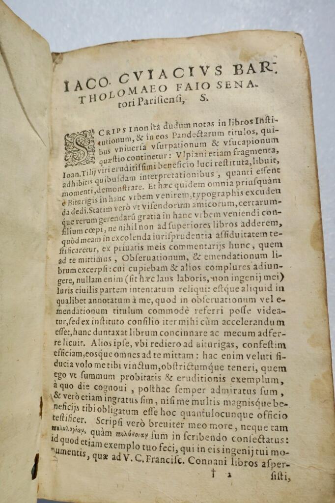 Cujas' Classical Legal Observations and Emendations