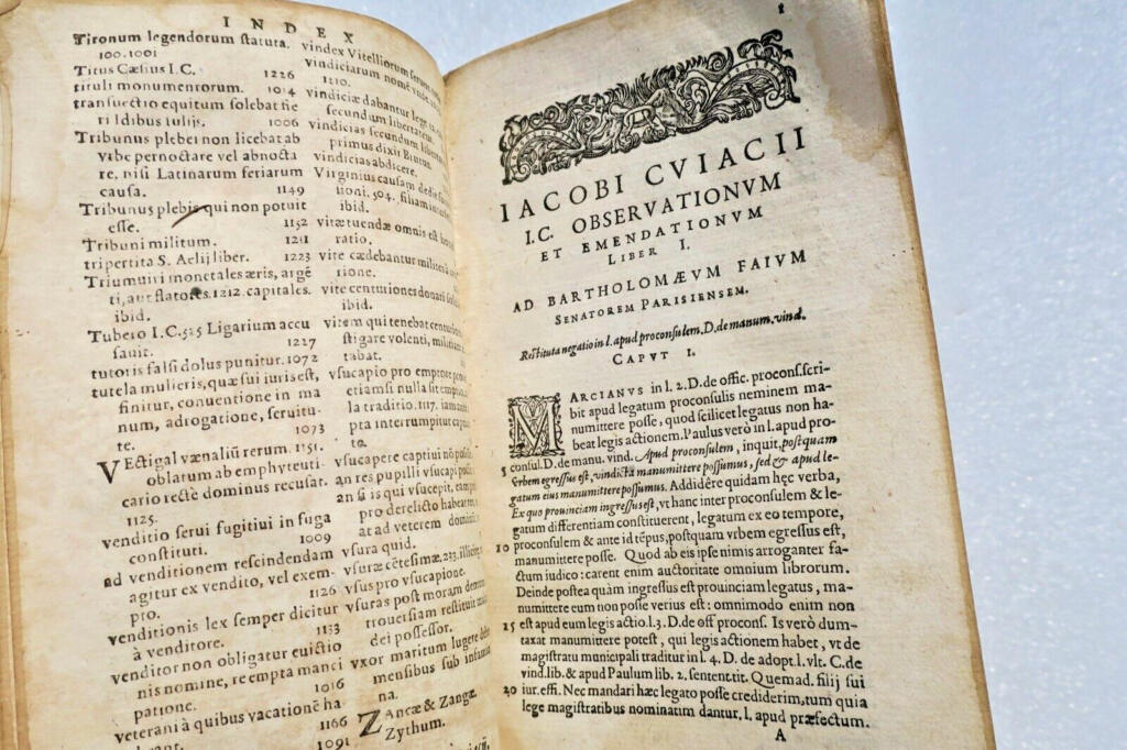 Cujas' Classical Legal Observations and Emendations