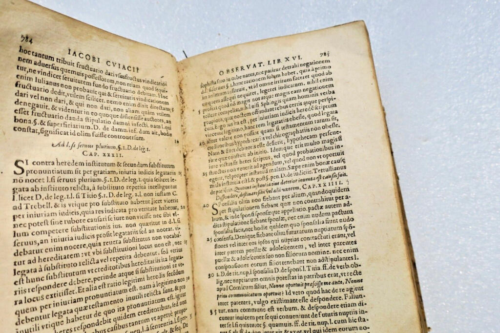 Cujas' Classical Legal Observations and Emendations