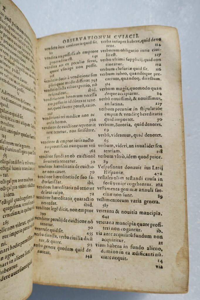 Cujas' Classical Legal Observations and Emendations