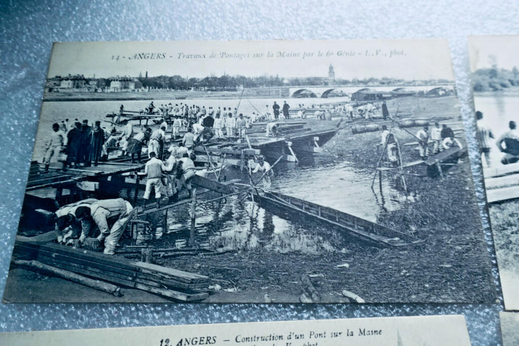 Angers LOIRE Travaux de Pontages sur la Maine par le 6e Génie 12 CPA 1915/1916