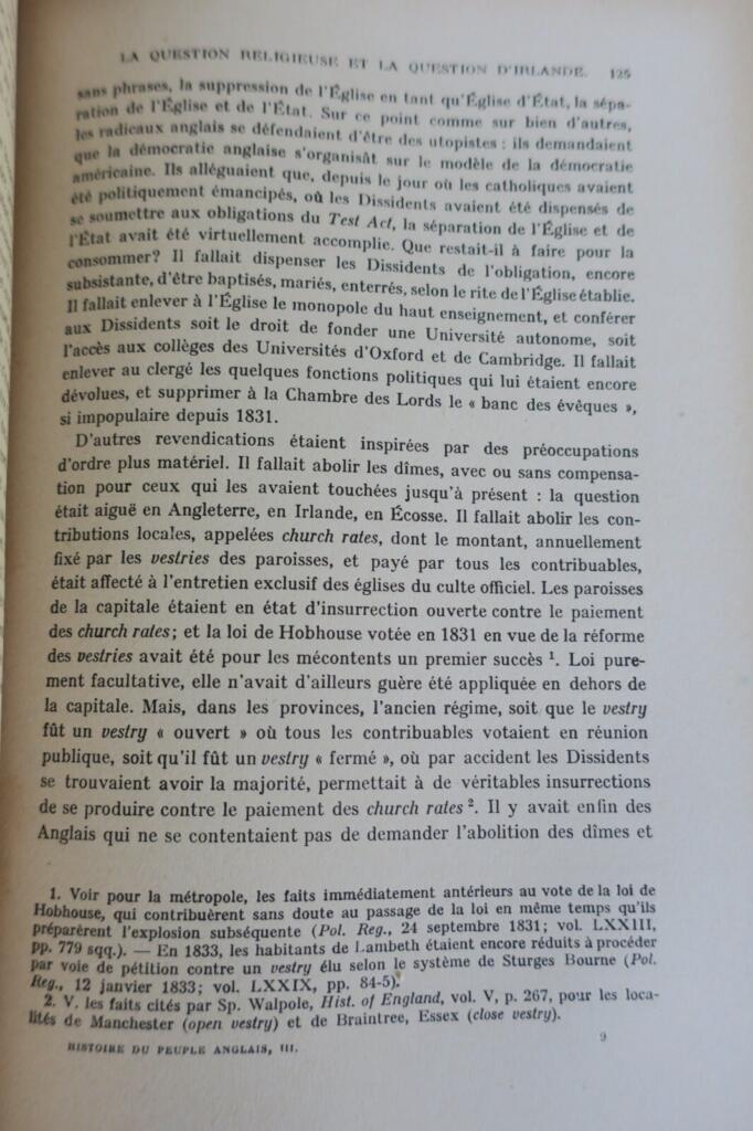 Angleterre HALEVY HISTOIRE DU PEUPLE ANGLAIS AU XIXe SIECLE + dédicace