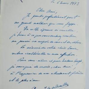 Anne-Jules de Noailles belle lettre autographe manuscrite