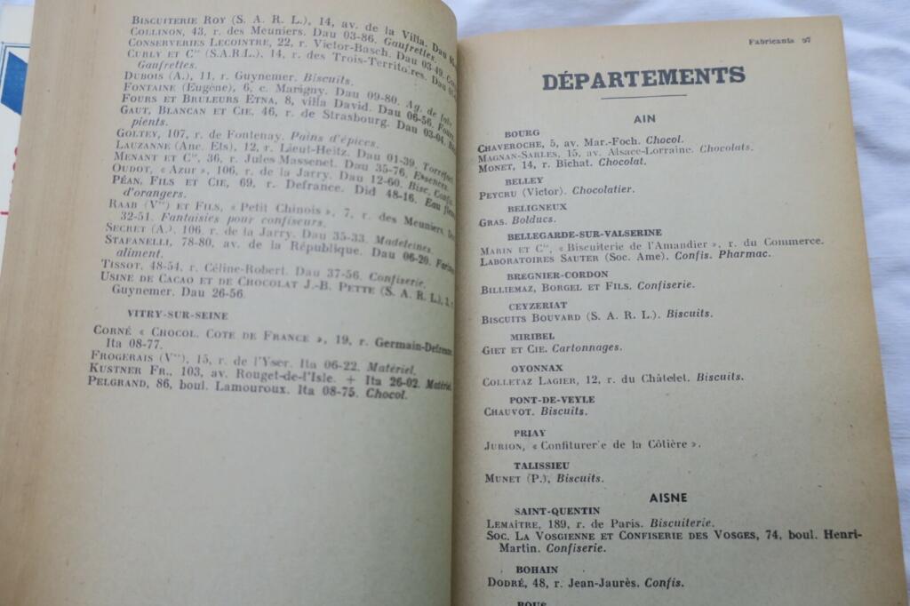Verzeichnis der Süßwaren- und Schokoladenhersteller 1948