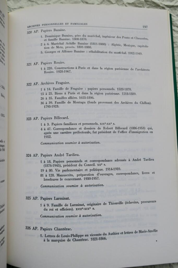Archives nationales : état général des fonds