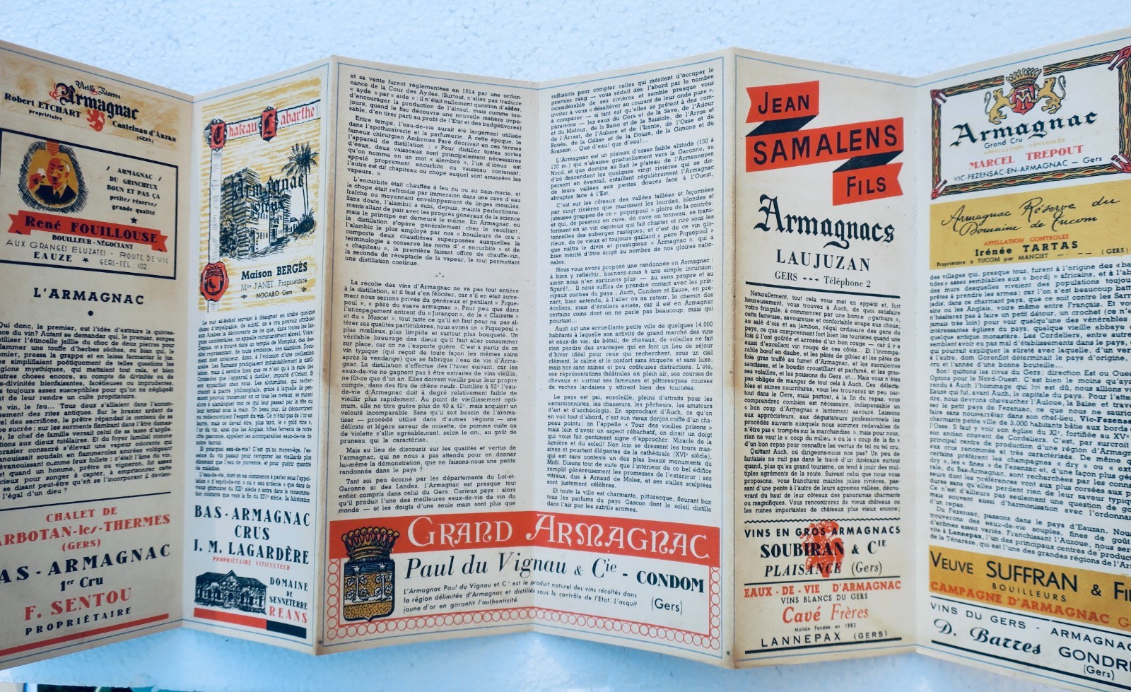 armagnac Carte guide 1945 de l'Armagnac collection des cartes de la France 50x80 – Image 4