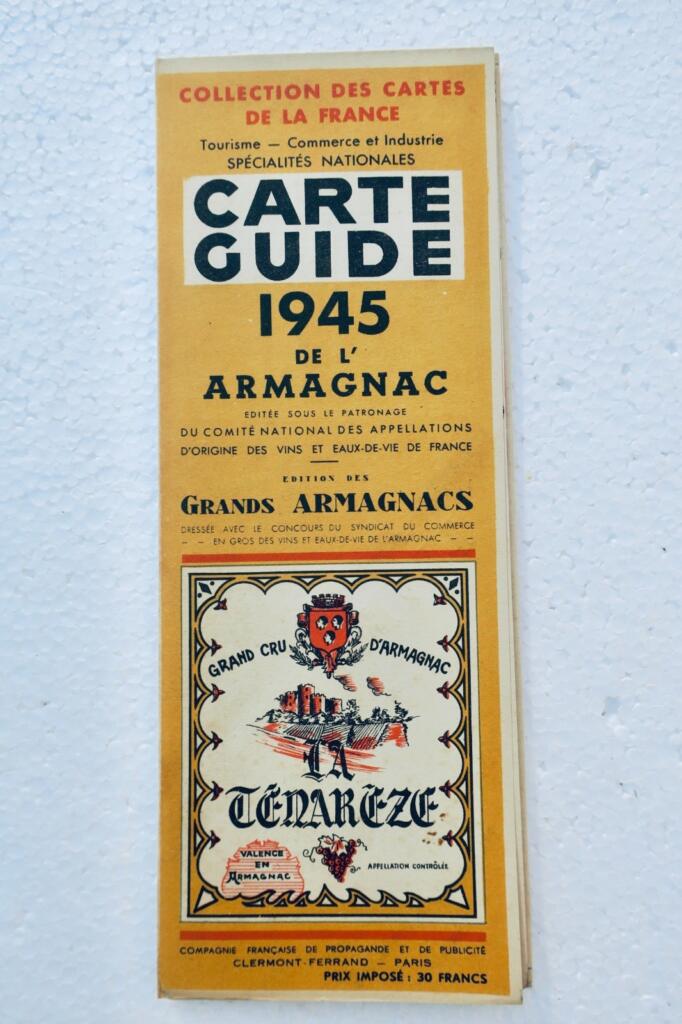 armagnac Carte guide 1945 de l’Armagnac collection des cartes de la France 50×80