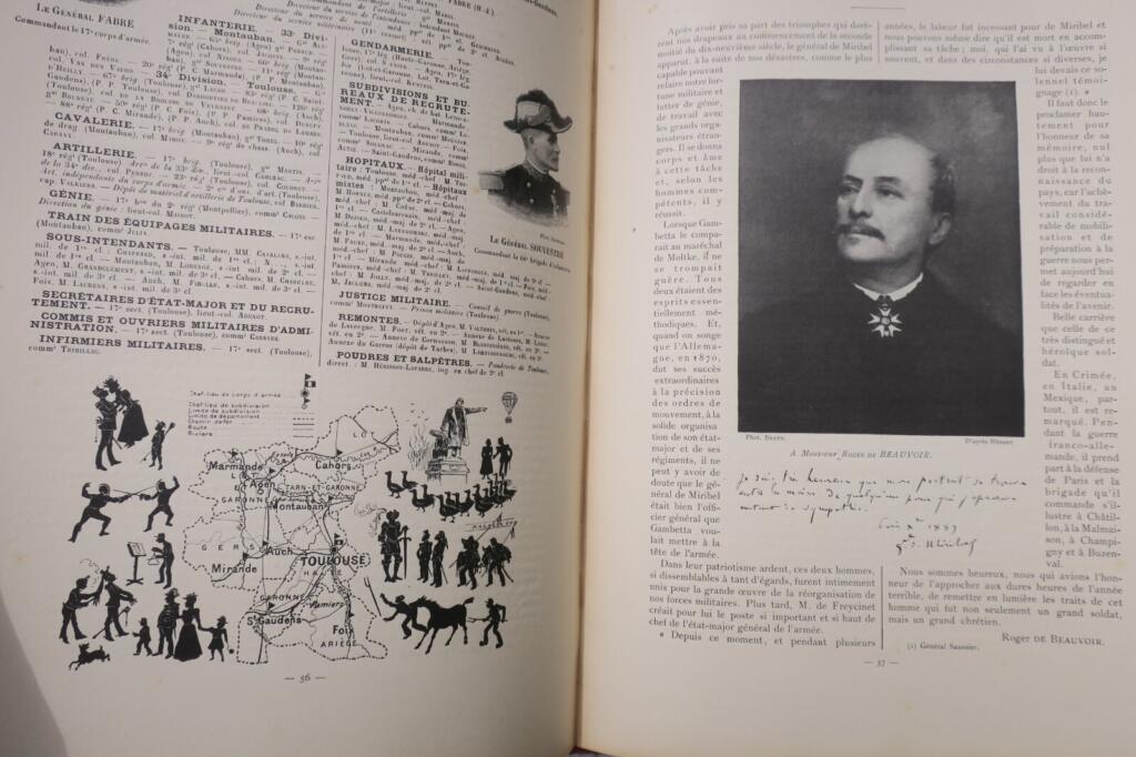 Französisches Armeejahrbuch 1902–1906 mit Widmungen