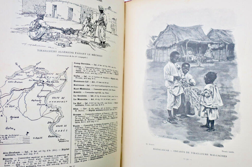 Französisches Armeejahrbuch 1902–1906 mit Widmungen