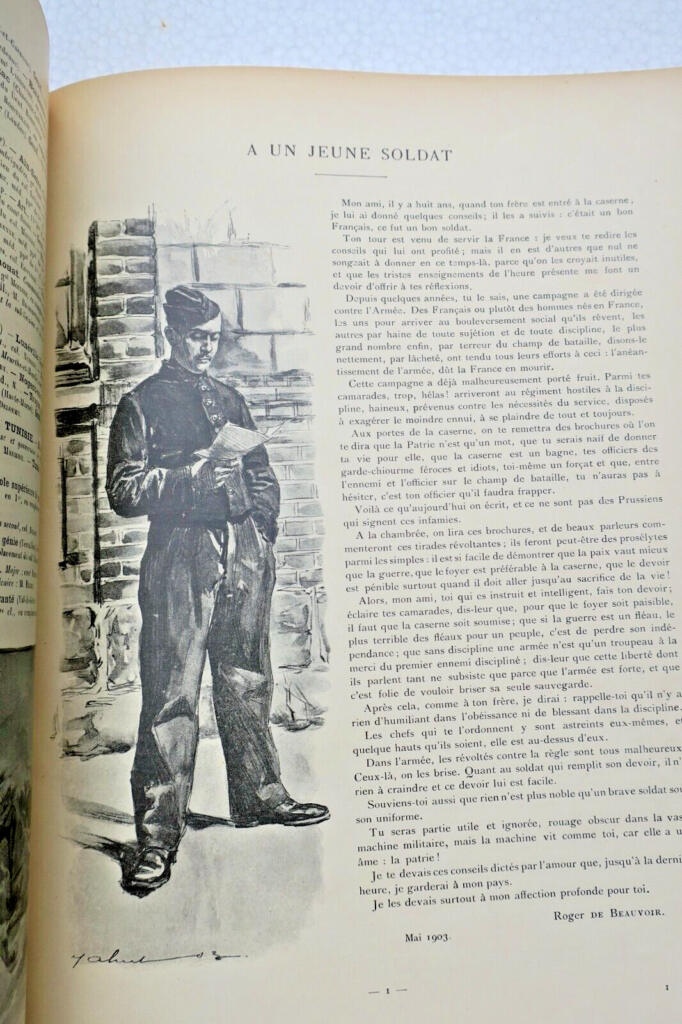 Französisches Armeejahrbuch 1902–1906 mit Widmungen