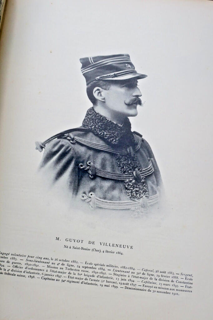 Französisches Armeejahrbuch 1902–1906 mit Widmungen