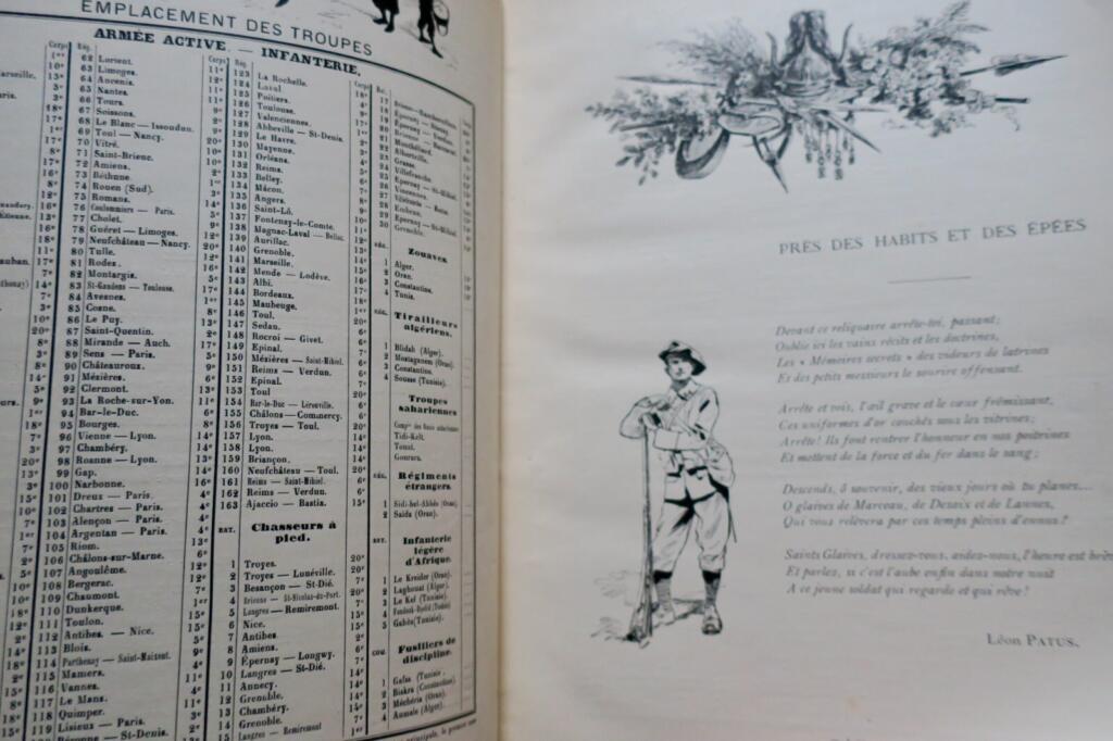 Französisches Armeejahrbuch 1902–1906 mit Widmungen