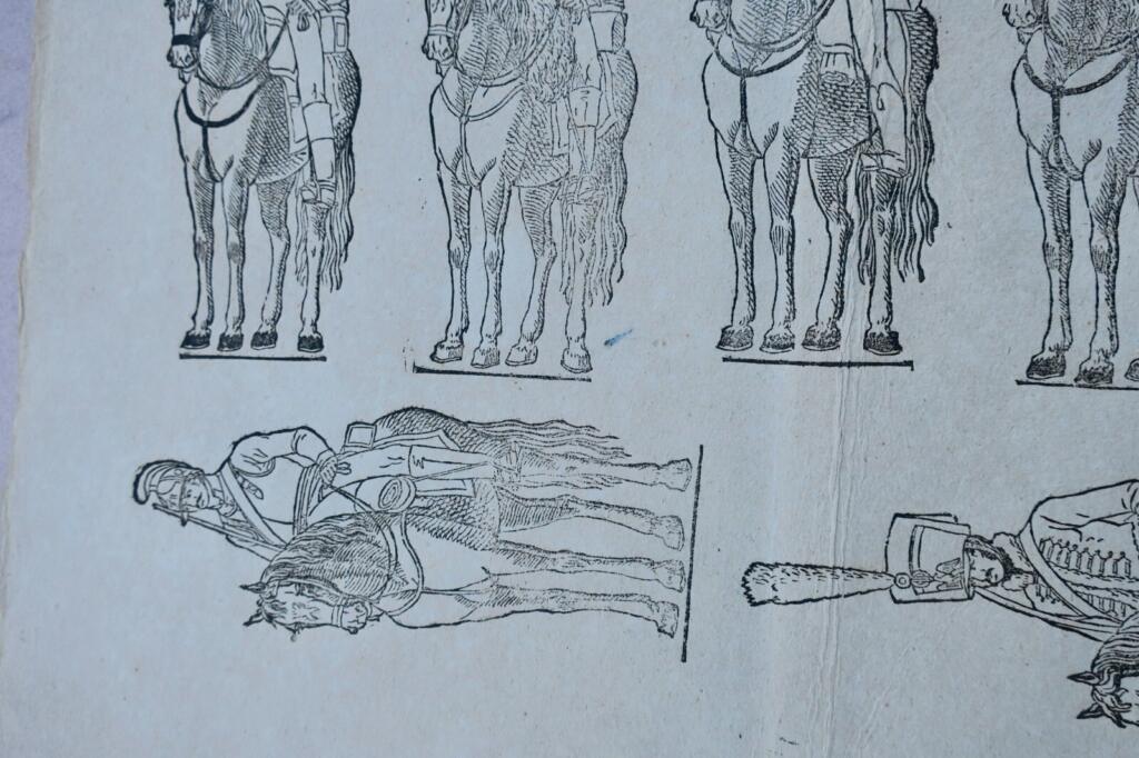 Armée imagerie de Frankfurt 35 x 42 cm. 2 gravures sur vergé