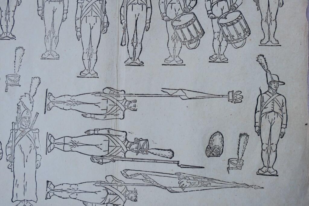 Armée imagerie de Frankfurt 35 x 42 cm. 2 gravures sur vergé