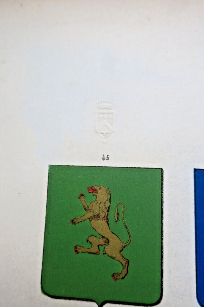 Wappenbuch der Bretagne mit farbigen Wappentafeln